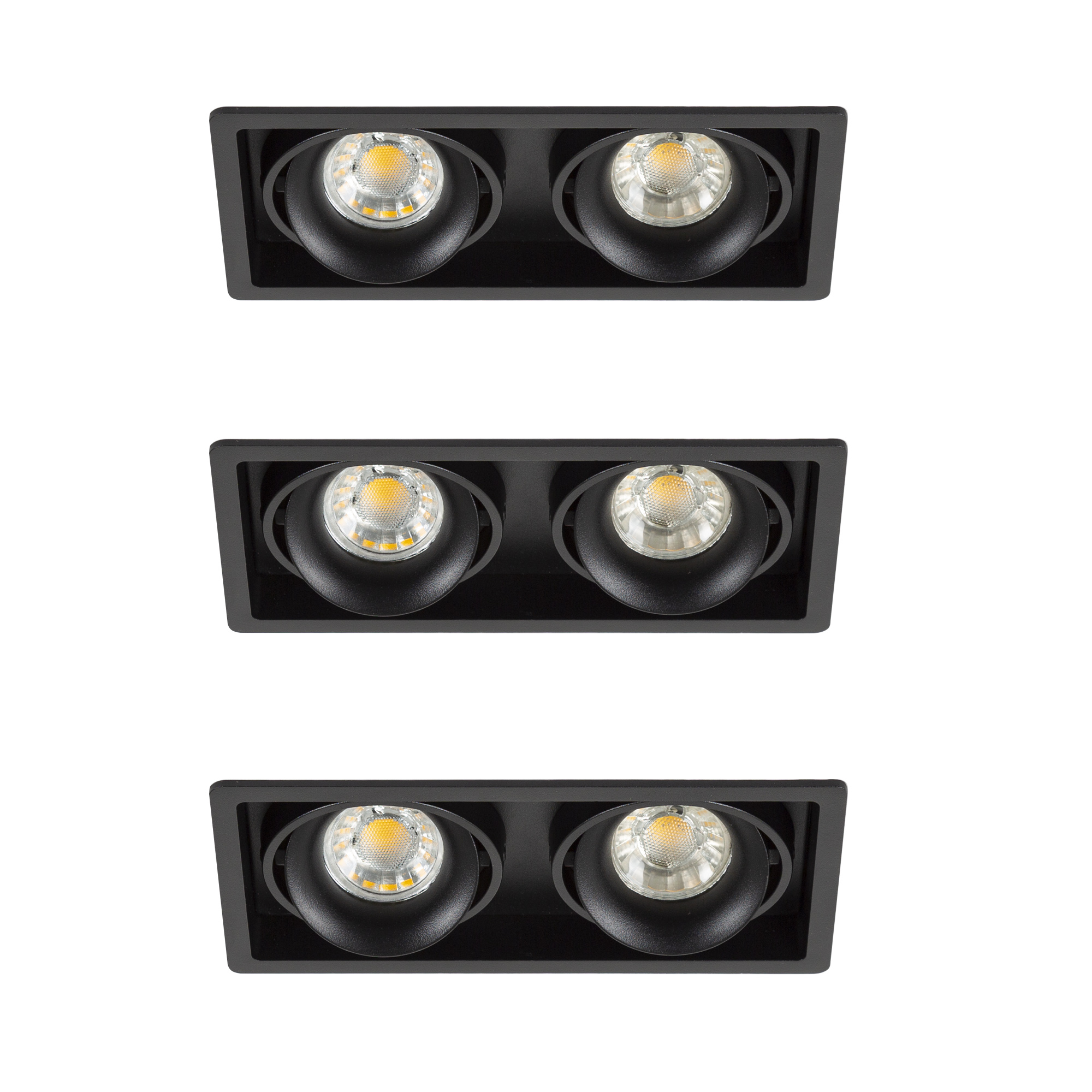 Inbouwspot Bjorn 2 zwart set 3 stuks Inbouwspot Bjorn 2 zwart set 3 stuks